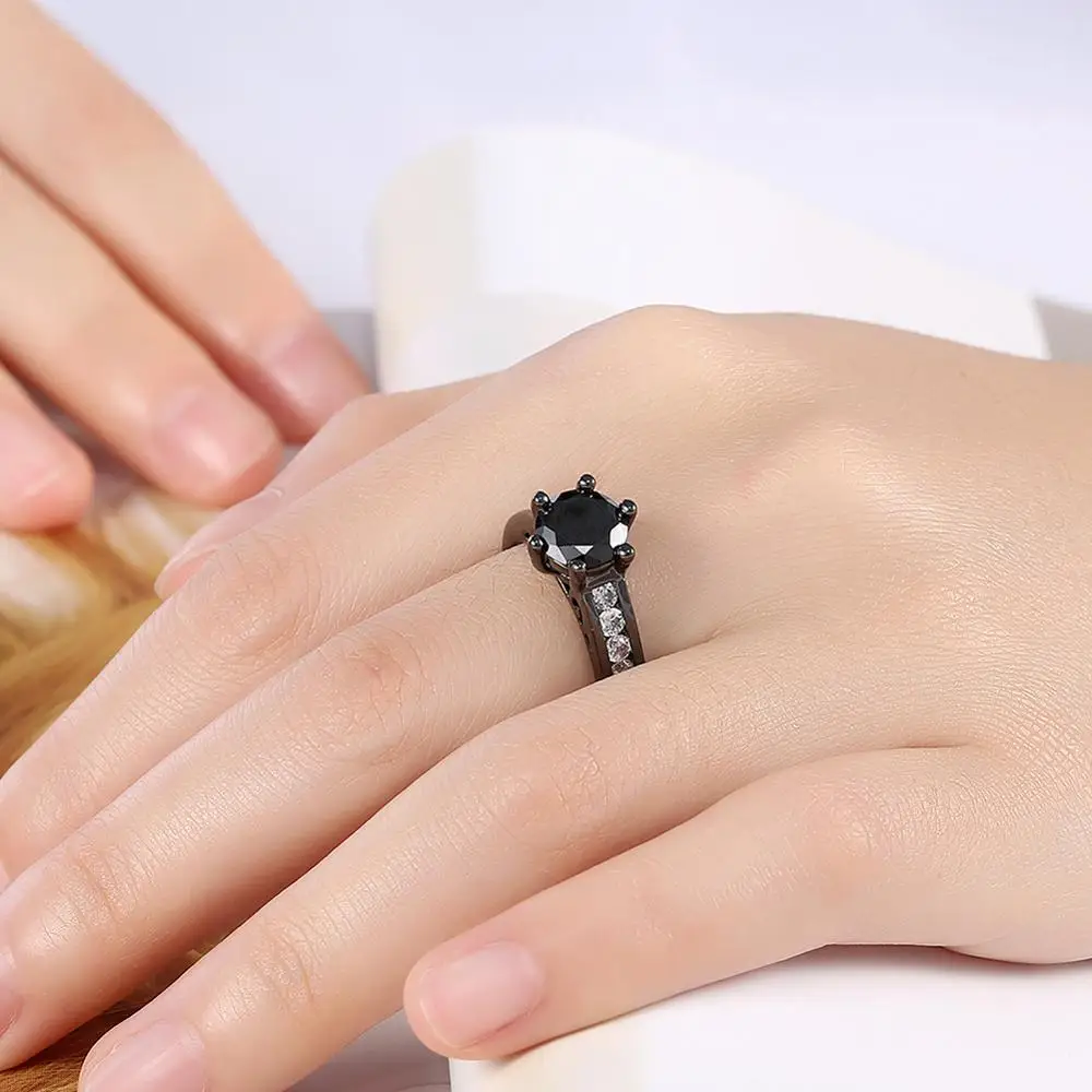 Wholesale Alibaba Engagement Ring Philippines Black Zircon Ring Buy