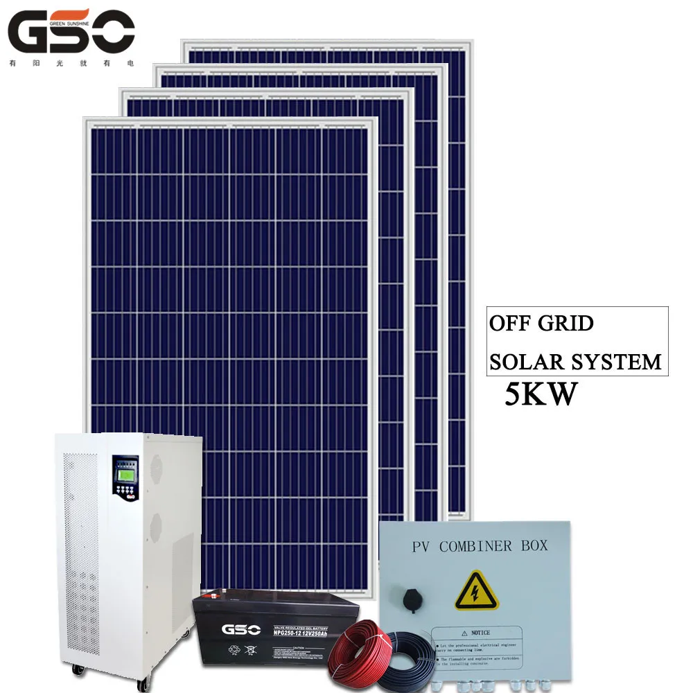 Solar home kit complete solution 5kw off grid solar panel systems for home TV lights