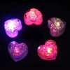 Multiple color heart shape LED ice cubes lights up toy glow ice cube for bars