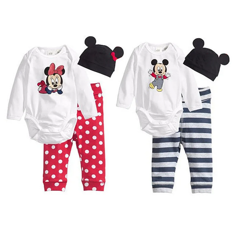 Fashion Carters Baby Boy Clothes Girl Clothing Set Romper+Hat+Pants Infant Newborn Baby Suit