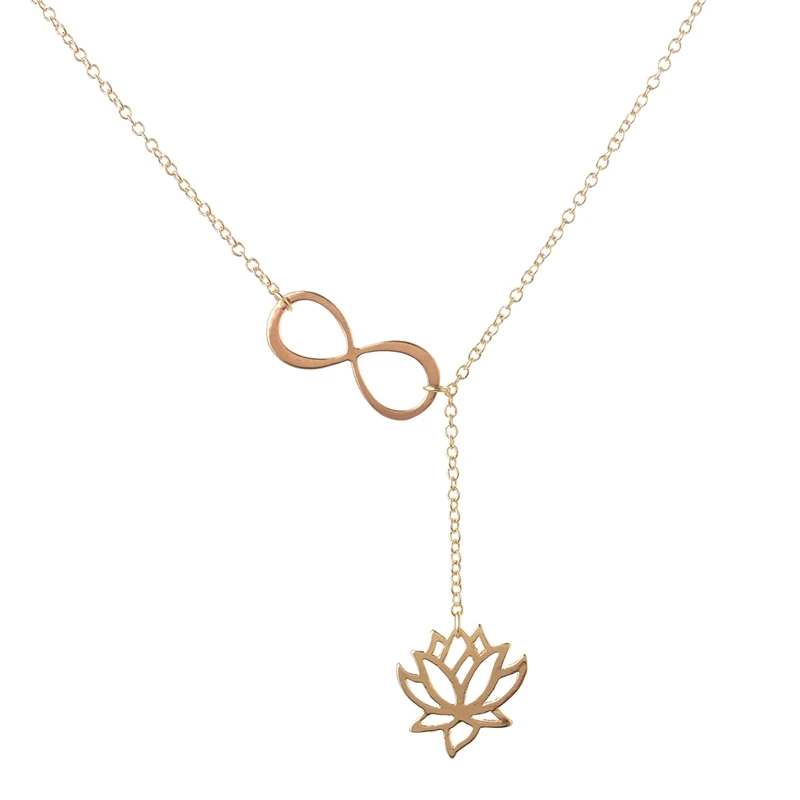 Choker Statement Mikey Pendant Necklace for women Infinity Lariat Necklace