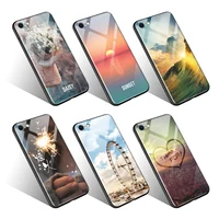 

Customize tempered glass cell phone case for iPhone X 8 7 6 6s Plus for samsung