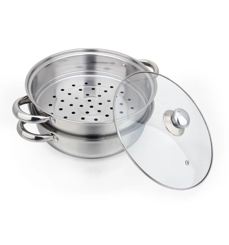 Wholesale 28cm Stainless Steel 410 Steamer Pot With Double Handle - Buy ...