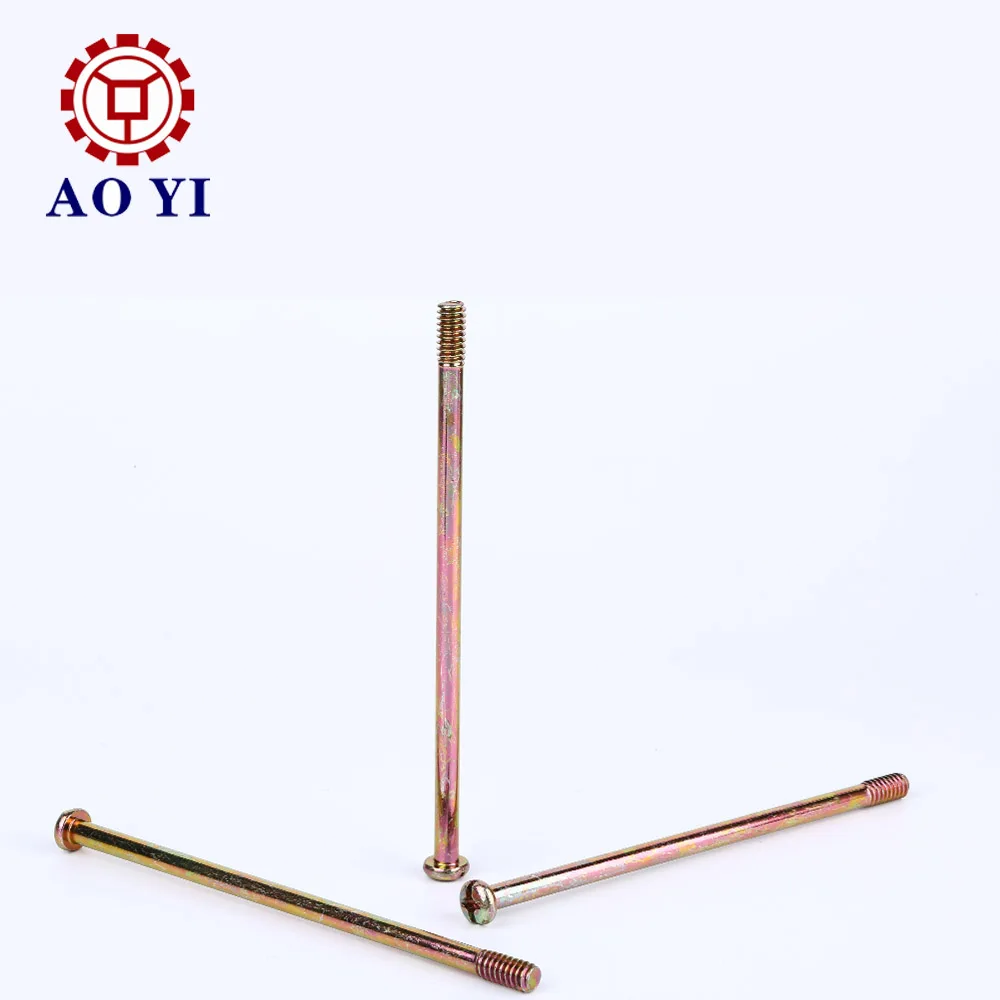 
Cross recessed raised cheese head half thread long machine screw 