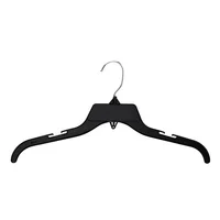 

Custom Garment 17 inches Non Slip Black Plastic Clothes Hangers Wholesale