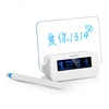 3.0" LCD Green Backlight Message Board Digital Alarm Clock - White