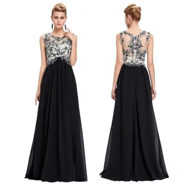

Elegant Chiffon Flower Evening Dresses Gown Women Flower Evening Dresses
