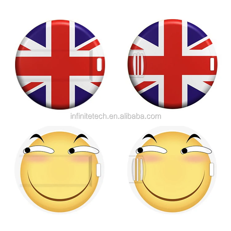 Round Shape Card USB Memory Sticks plastic usb card Flash Drive With Printing Logo - ANKUX.COM