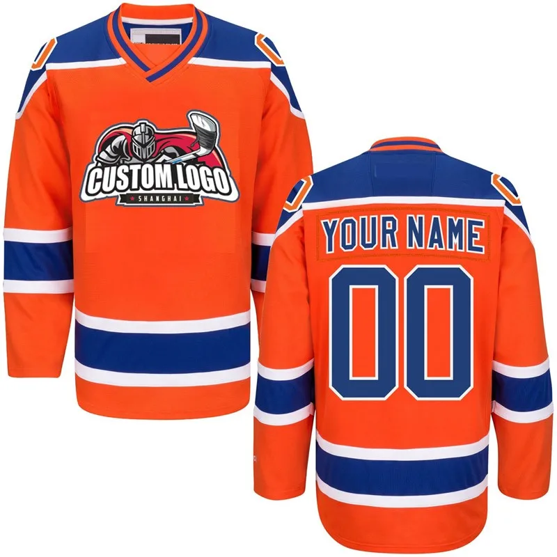 Blank Orange Hockey Jersey  Hockey jersey, Custom hockey jerseys, Hockey