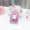 Diamond sticker perfume bottle liquid phone case for iphone 7 7 plus