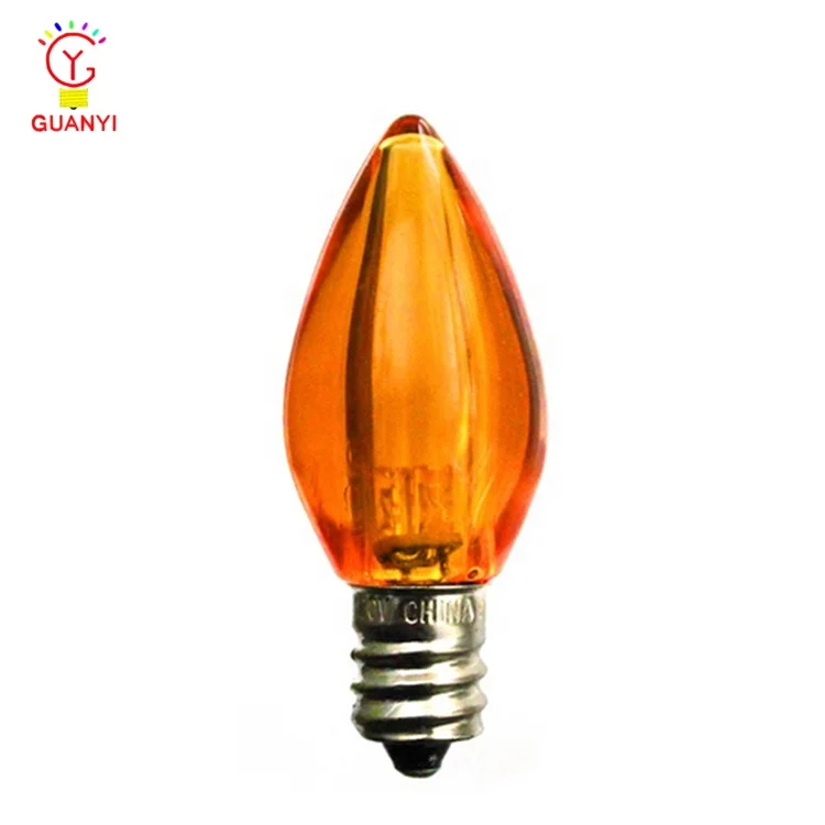 UL C7 Red Smooth Transparent Lighting LED bulb