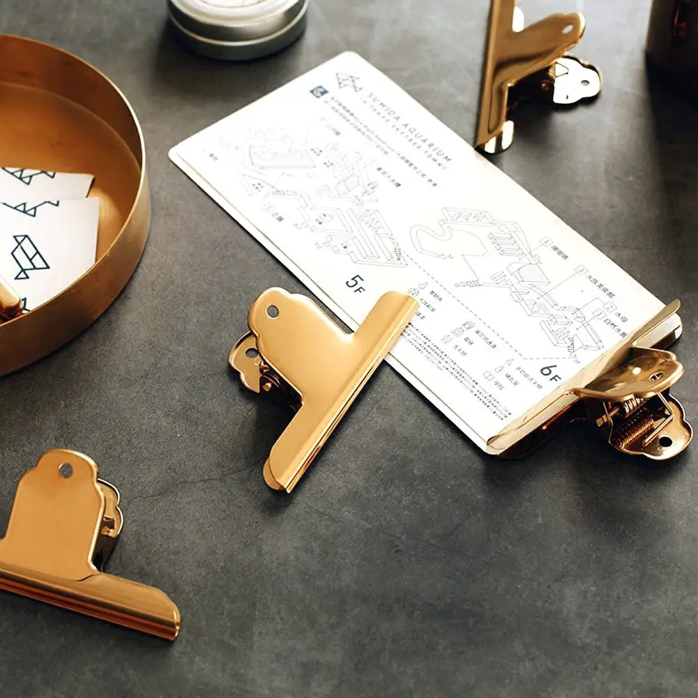 Hanging Gold Stainless Steel Heavy Duty Paper Bulldog Clamp Clips Buy