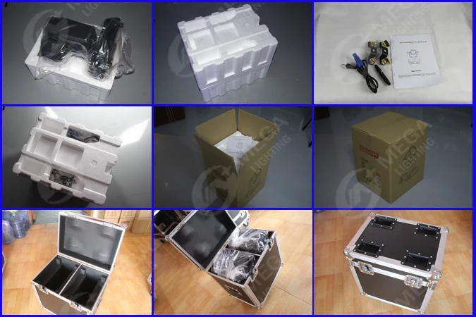 sharpy rotating dj light 7r beam 230w moving head light packing picture