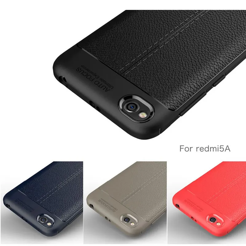 Back Cover For Xiaomi Redmi 5A, For Redmi 5A Litchi pattern Shockproof Soft TPU case