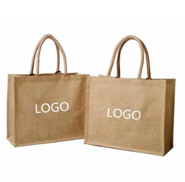 custom printed jute shopping bags