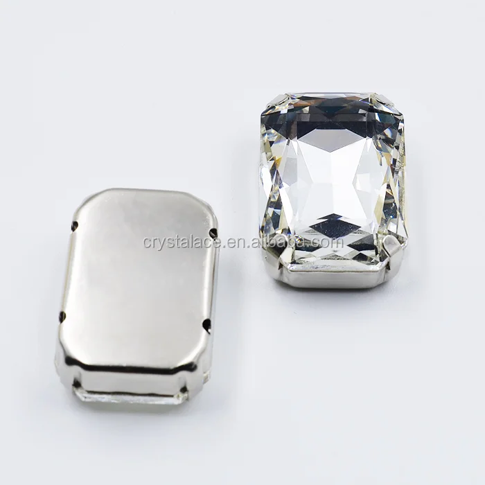 Loose Fancy Square gem stones point back crystal stone with claw setting for garment decoration