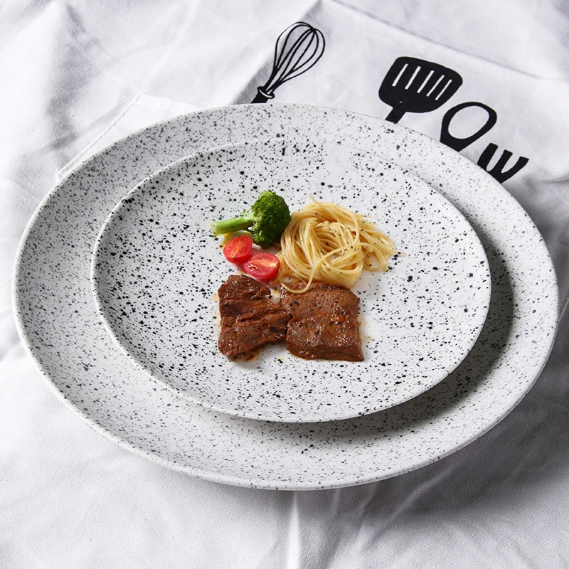 

High Quality New Design Dinner Plate Set Ceramic Kitchen Plate, White