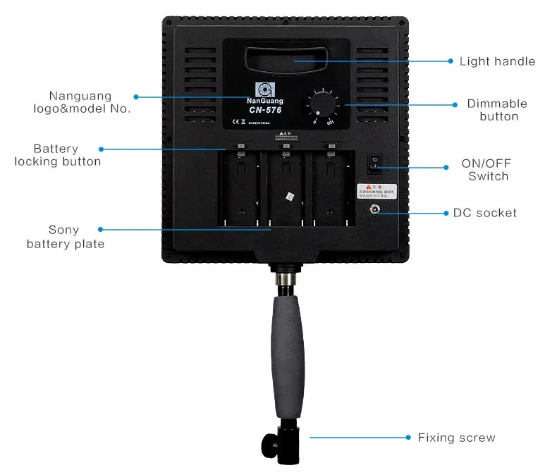 Nanguang lighting led 105W CN-576 3kit+T Portable Photo Studio LED lighting Kit for Photo and Video with quite competitive price