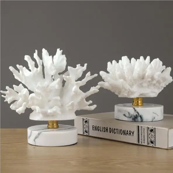 

Resin artificial white coral sea coral sculpture decor luxury home decoration accessory