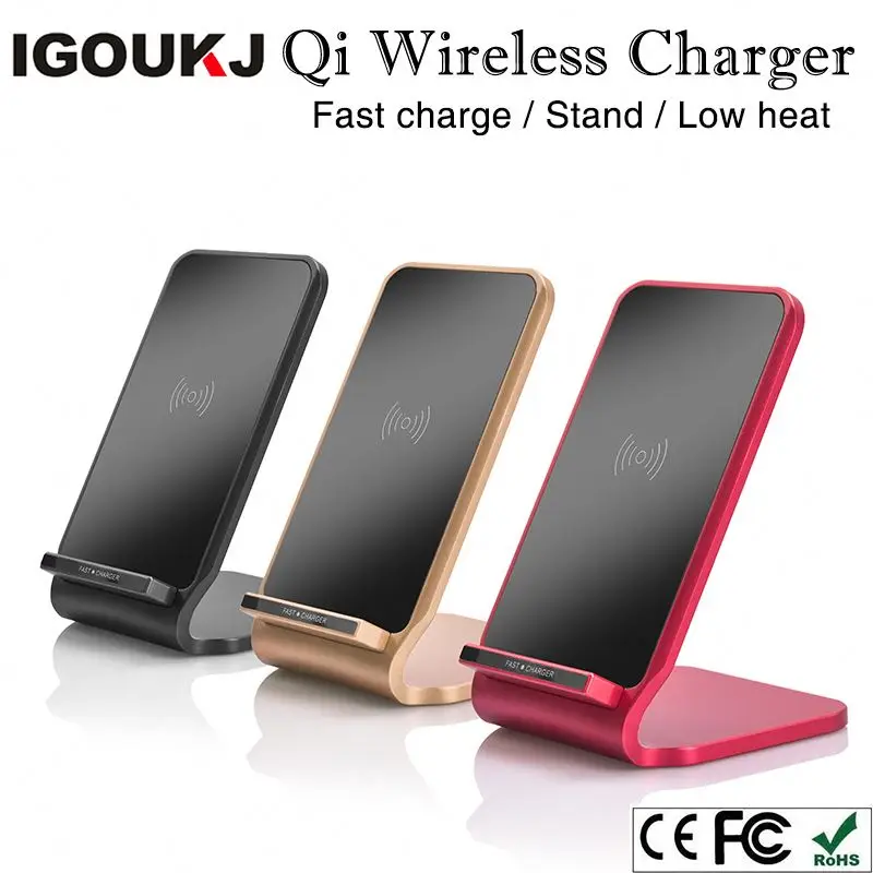 

Free shipping Phone holder universal Qi wireless charger for Galaxy note8 9V fast wireless charge station for iphone stand