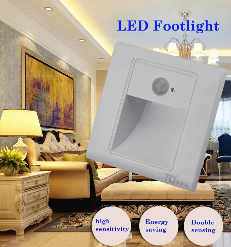 Ac220v240v 2w Stair Recessed Led Step Light With Motion Sensor