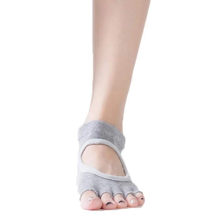 
Anti slip Women Sort Socks Backless Solid Color Cotton Pilates Yoga Socks 