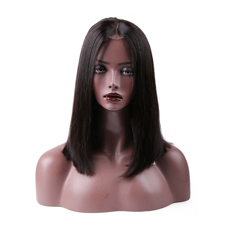

8 Inch Short bob cheap virgin human hair full wigs for african american black women, N/a
