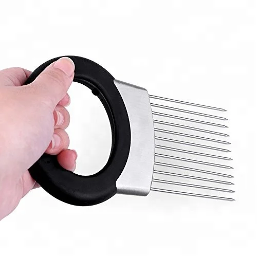 
Onion Holder for Fork Slicing Chopper Gadget Vegetable Potato Holder & Stainless Steel Soap Odor Remover Kitchen Tool 