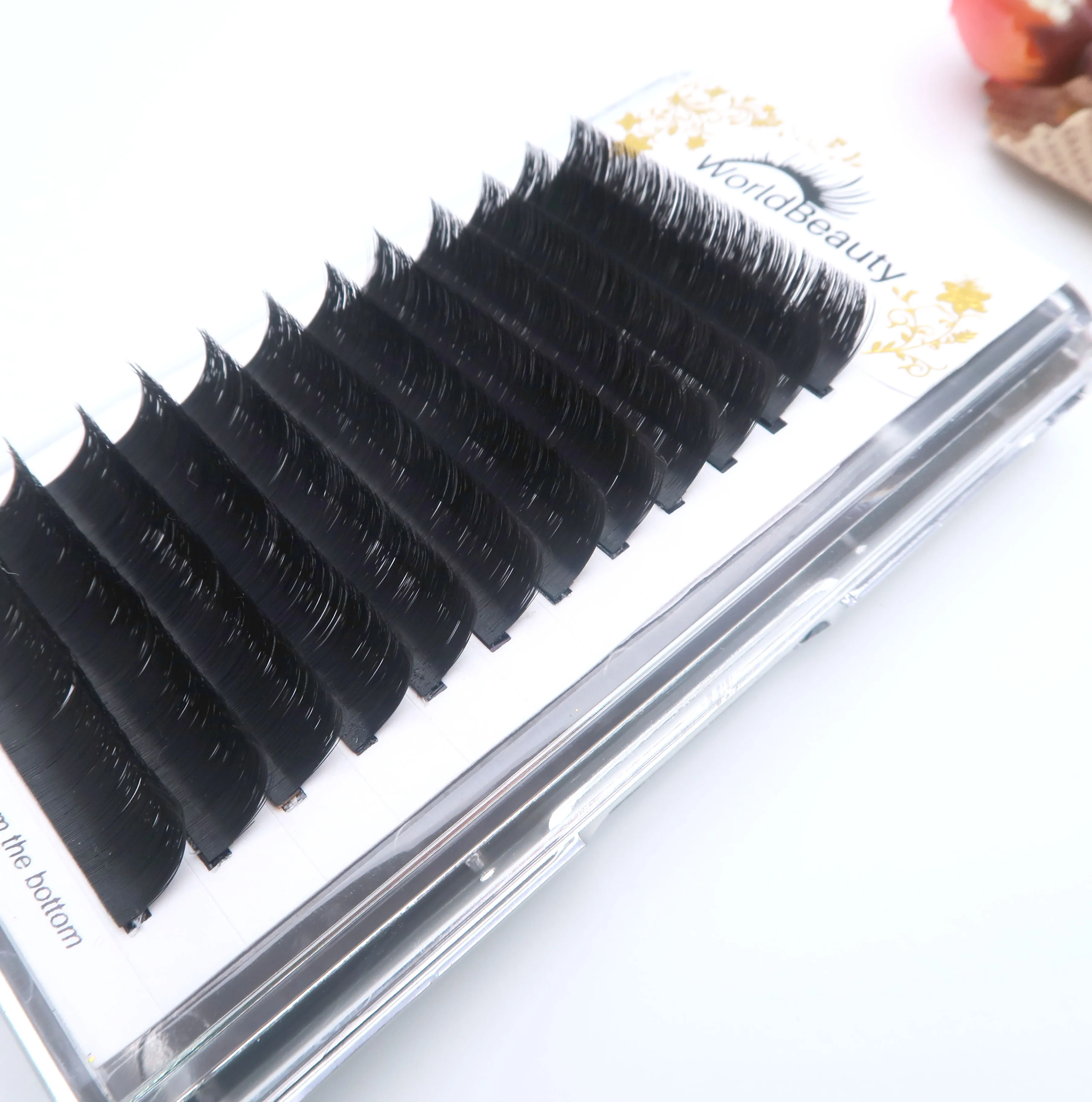 

Worldbeauty Lash Supplier Quick Esay Fan Self Fast Fanning Eyelash Extensions, Black