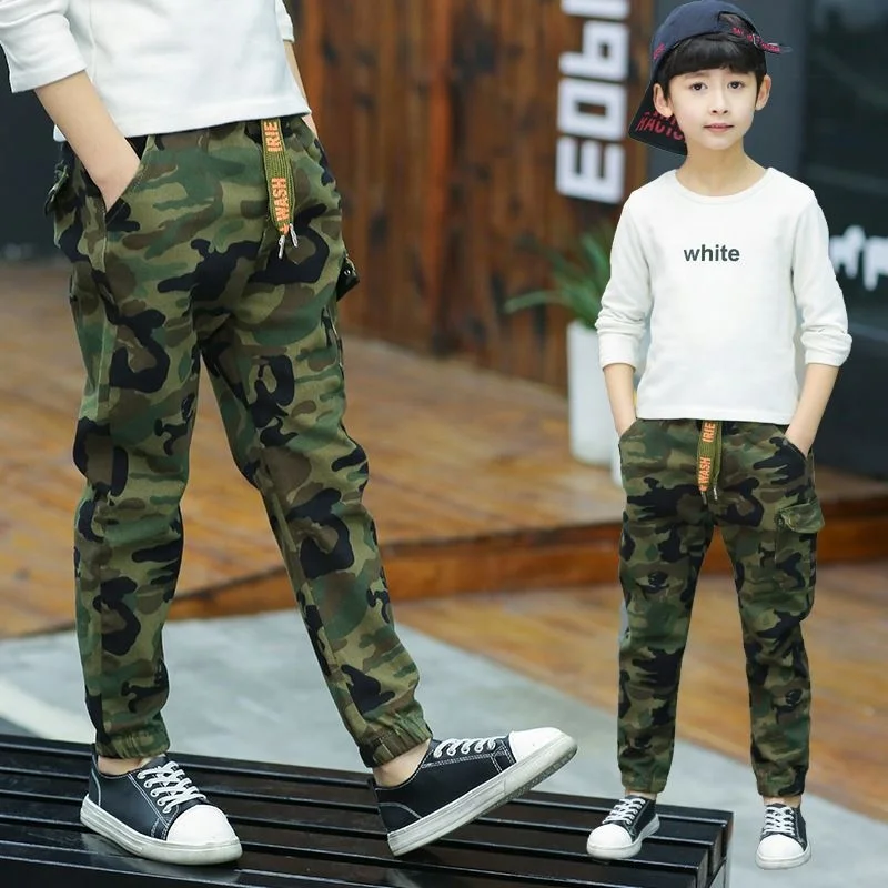 

Hot Products Boys School Uniform Camo Pants For Age2-8 Years, Green