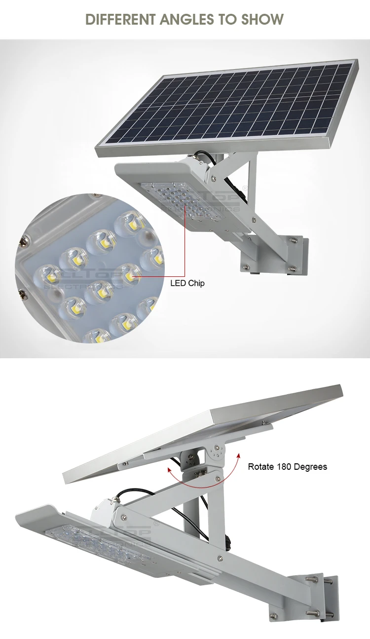 High quality outdoor waterproof ip66 Aluminum solar led street lamp 24w 36w