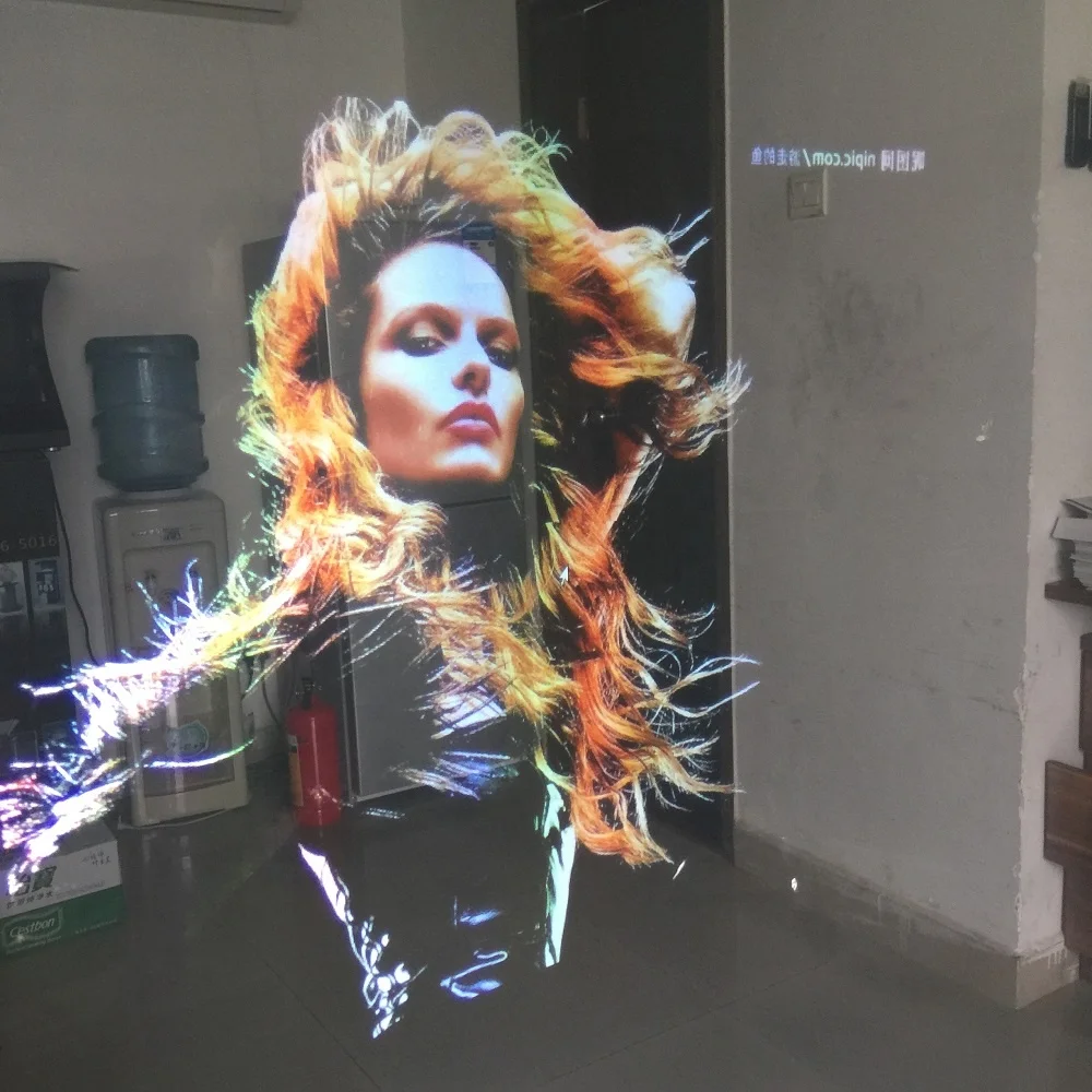 

Hologram clear film 3d holographic projection rear clear film projection for Shop windows video advertising