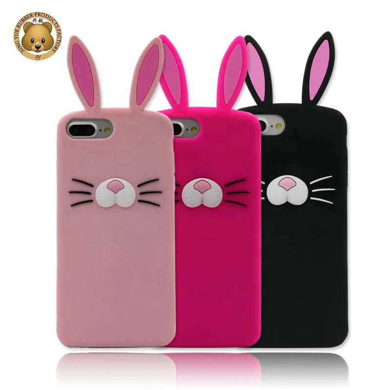 

soft silicone mobile phone cover waterproof rabbit shape case for iphone 6/7/8