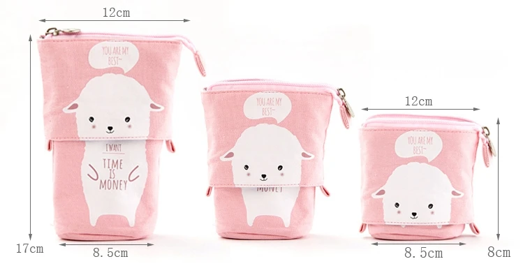 China Supplier logo printing custom pencil bag cosmetic zipper bag portable canvas gift bag