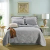 4 Pcs Comforter Set Pintuck Block Elegant Embroidery Bedding Quilt with Sheet Set
