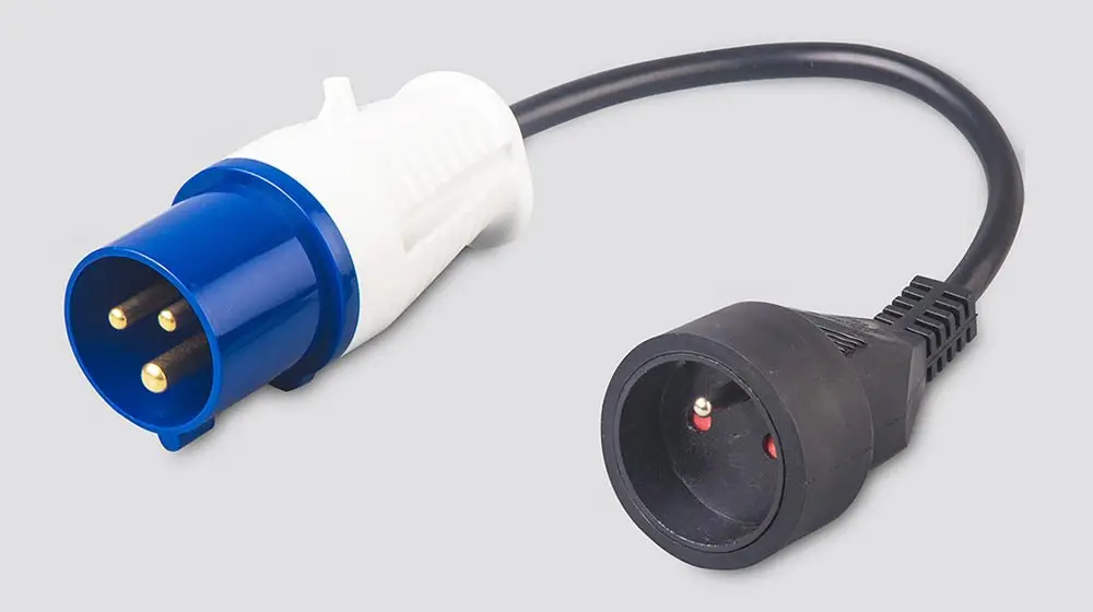 Iec 60309 Plug Hookup Adapter To Switzerland Type J Receptacle For Tent