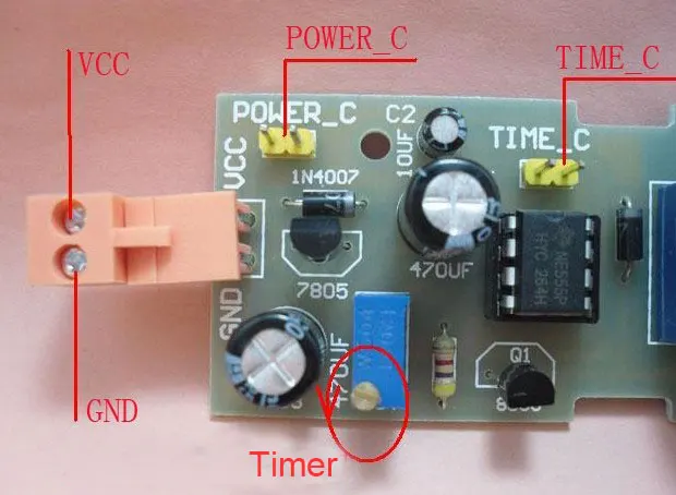 Reset delay. Switchover timer relay.