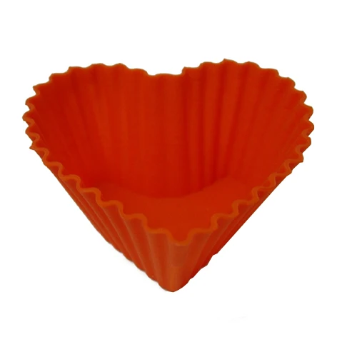 
Set of 6pcs silicon heart cupcake cups 