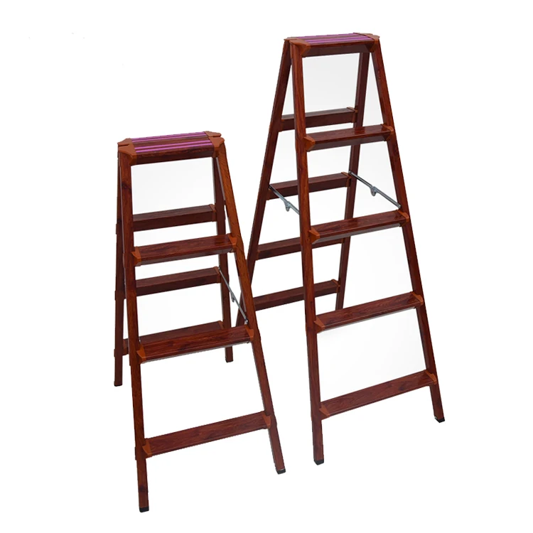 Portable 4/5/6 Aluminium Folding Wooden Household Ladder Buy Wood