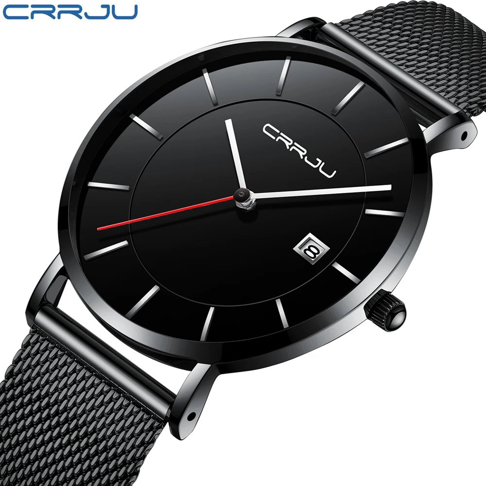 

CRRJU New Arrival slim Men sports Watches Business Waterproof Simple Gift WristWatches, N/a