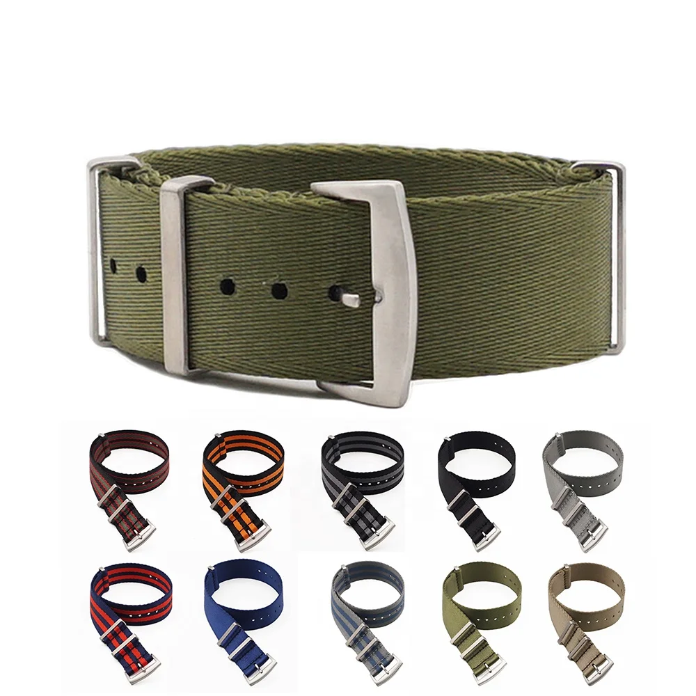 

JUELONG 20mm 22mm Army Green Seatbelt Nylon Watch Bands, Color chart /custom