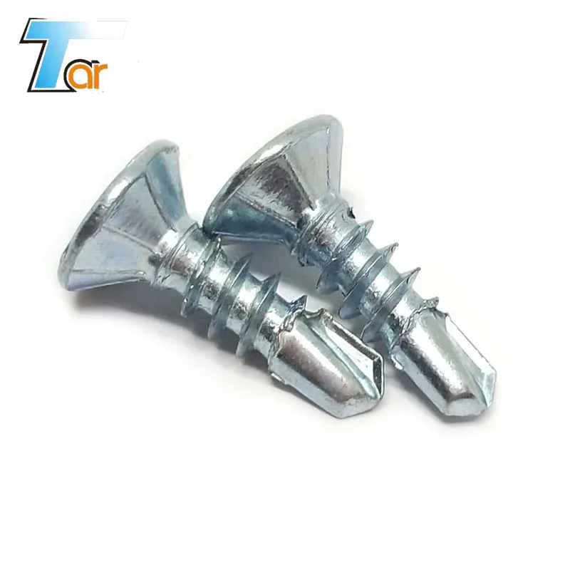 
Fast penetrate CSK Flat Head Self Drilling screw with or without ribs/nibs under head 