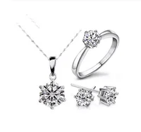 

Hot Sale Cubic Zircon Wedding Silver Color Fashion Jewelry Set for Women Gift Jewelry