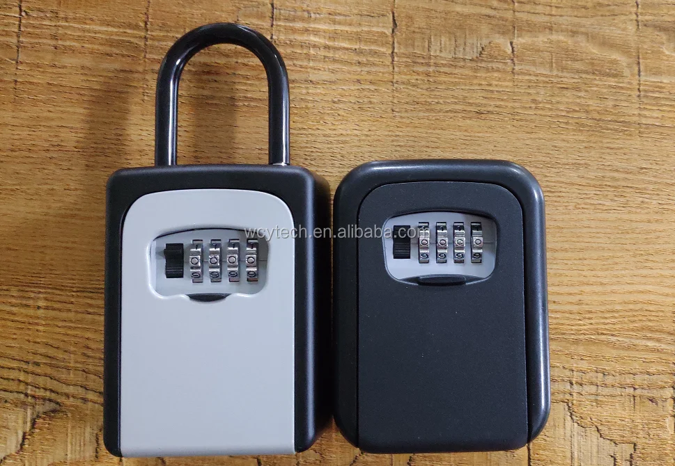 Wall Mounted Key Safe Box Weatherproof 4 Digit Combination Key Storage