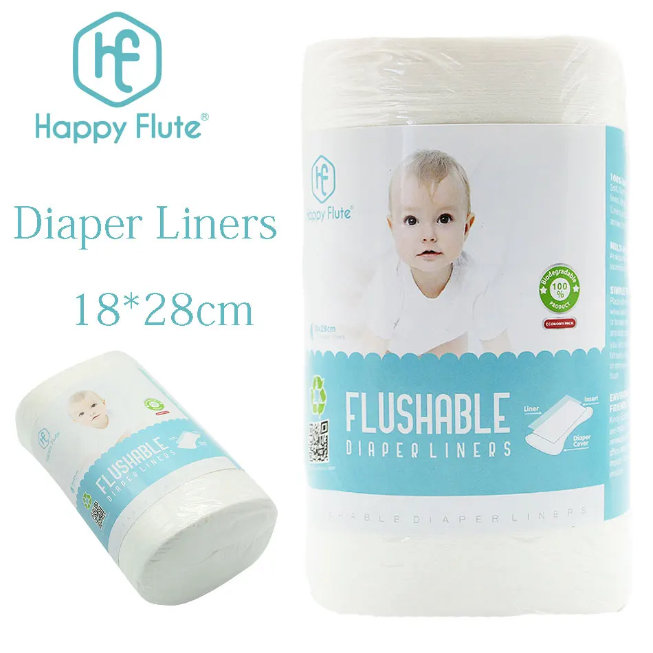 Happyflute Disposable Bio Bamboo Liner Baby Inserts Flushable Cloth