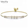 Manufactory sell cheap drop stone zircon bracelet simple style girls latest bangle