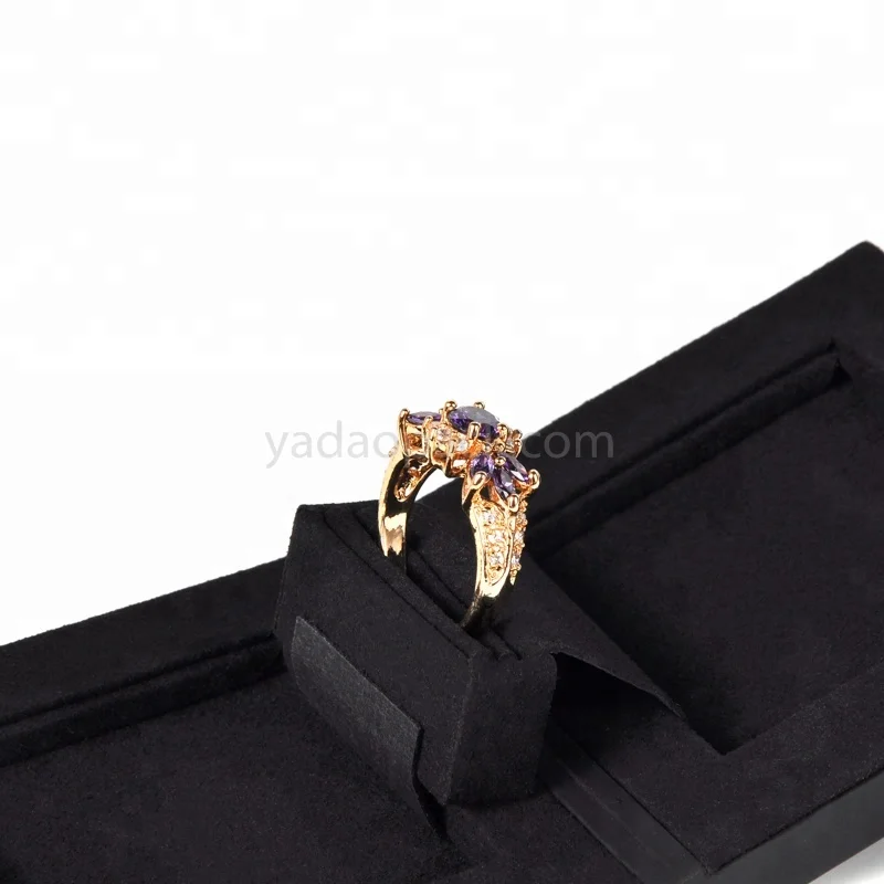 

Black Ring Box Thin Box for Jewelry, Customized