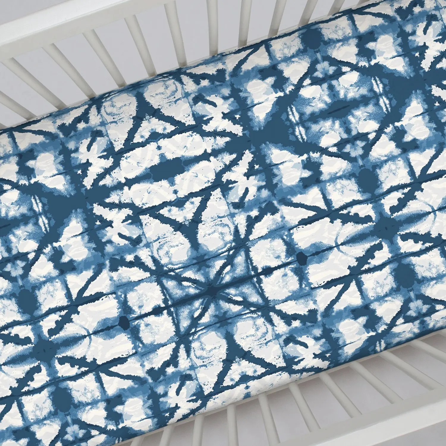 shibori crib sheet