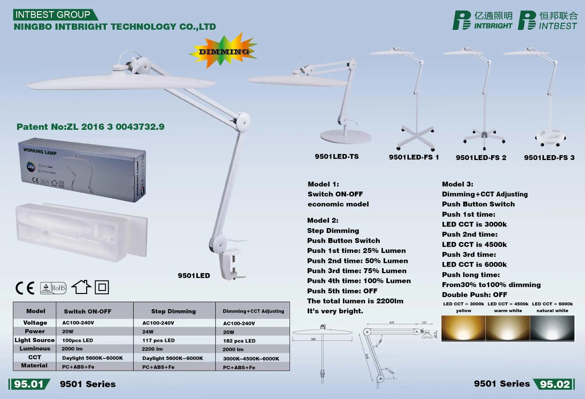9501led Esd Cosmetic Work Lamp Iilluminated Led Rechargeable Work Light Lash Lamp Buy Hot