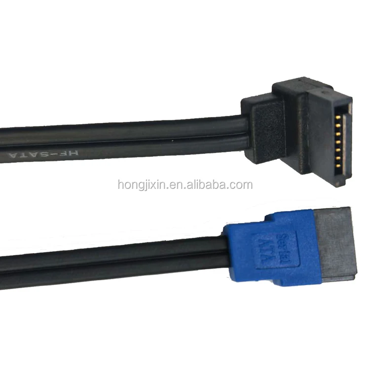 

Free shipping 600mm SATA 3 7Pin Data Male to Male Flat Cord SATA Cable, Black